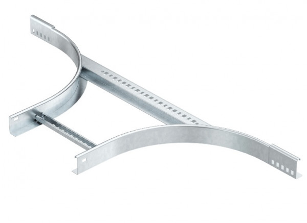 Ответвитель  BETTERMANN, Т-образн., плавн., 60х300 мм (ВхШ), длина: 1 150 мм, с перфорацией, для лестничных лотков, толщина: 1,5 мм, сталь, покрытие: горячий цинк, Тип: LAA 630 R3 FT