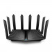 Маршрутизатор TP-Link, портов: 5, LAN: 5, WAN: 2, скорость мб/с: 6 579, антенн: 8, USB: Да, 174х311х207 мм (ВхШхГ), цвет: чёрный, Archer AX90