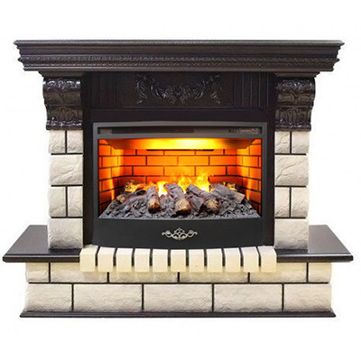 Электрокамин с широким очагом 3D Real-Flame Gracia 24/25,5 AO 3D Firestar 25,5