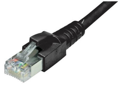 Шнур коммутационный Hyperline, кат. 6, экр., четырехслойный экран Duobond IV, RJ45/RJ45, d 6,2 5м, LSZH, AWG26 чёрный, (PC-LPM-SFTP-RJ45-RJ45-C6-5M-LSZH-BK)