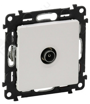 Розетка в сборе Legrand Valena Life, 1x TV, экр., внешняя, 51х58 мм (ВхШ), цвет: белый, (LEG.753451)