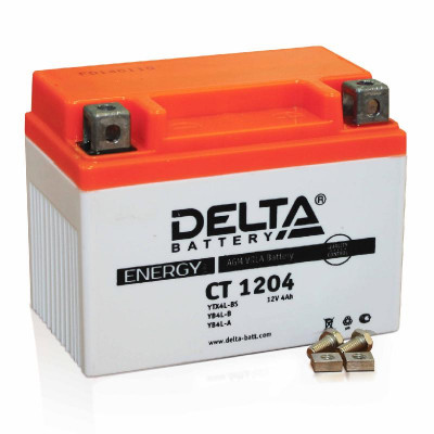 Аккумулятор для ИБП Delta Battery CT, 87х70х114 мм (ВхШхГ),  необслуживаемый свинцово-кислотный,  12V/4 Ач, (CT 1204)