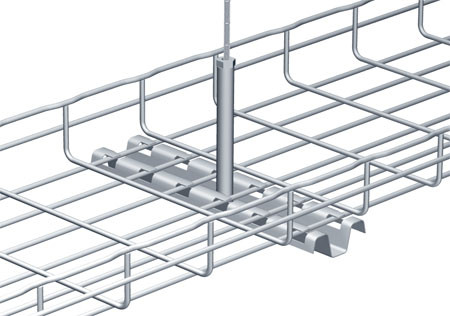 Профиль Cablofil, на шпильку, для лотков h =400мм, безвинт., 61х150х394 (ШхВхД), сталь, покрытие: м. Сендзимира