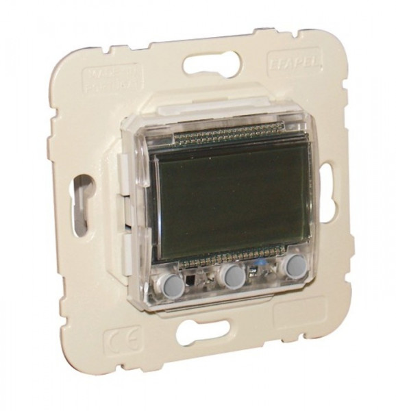 Термостат Efapel MEC21, трехклавишный, без подсветки, 16А, цвет: бежевый, ик-управление (21236)