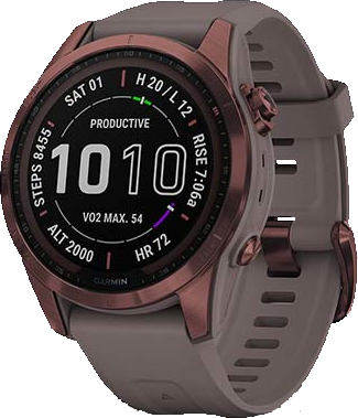 Умные часы Garmin Fenix 7S Sapphire Solar Dark Bronze Titanium with Shale Gray Band