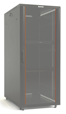 Шкаф телекоммуникационный напольный Hyperline TTB, IP20, 18U, 988х600х800 мм (ВхШхГ), дверь: стекло, задняя дверь: металл, боковая панель: сплошная, разборный, цвет: серый, (TTB-1868-AS-RAL7035)