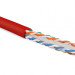 Кабель витая пара Hyperline, U/UTP, 4 пар., кат. 6, проводник Ø 0,57мм, AWG23, LSZH (нг(A)-HF), 250МГц, 1м (бухта 100м), тип прокладки: внутри зданий, цвет: красный