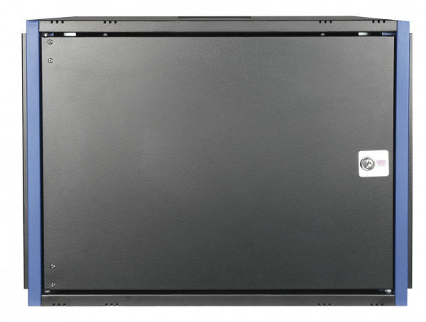 Шкаф телекоммуникационный настенный Datarex, 19", 9U, 357х600х600 мм (ВхШхГ), дверь: металл, боковая панель: сплошная съемная, разборный, цвет: чёрный