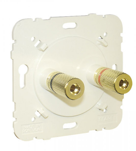 Розетка акустическая Efapel MEC21, 2x RCA, цвет: металл, (21220)