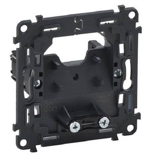 Механизм для вывода кабеля Legrand Valena Life/Allure, 1x D кабеля 12 мм, внешняя, 51х58 мм (ВхШ), цвет: чёрный, (LEG.753034)