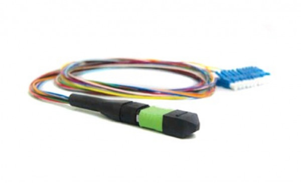 Коммутационный шнур оптический Hyperline, MPOM/12LC (PC/PC), OM4 50/125, LSZH, 0,5м, (FH-B9-504-MPOM12/PR-12LC/PR-0.5M-LSZH)