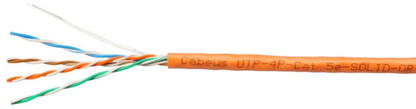 Кабель «витая пара» (LAN) для структурированных систем связи UTP-4P-Cat.5e-SOLID-OR-100 (7253c-5)
