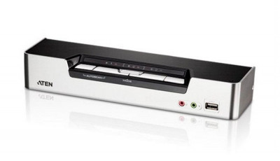 Переключатель KVM Aten, Altusen, портов: 4, 450х730х265 мм (ВхШхГ), USB, цвет: чёрный