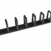Организатор коммутационных шнуров Hyperline CM, 19", 1HU, 44х482,6 мм (ВхШ), , с пластиковыми кольцами, цвет: чёрный, (6 колец+2 поворотных)