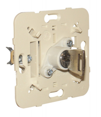 Выключатель Efapel MEC21, кнопочный, без подсветки, 10А, цвет: бежевый, с ключом (21351)