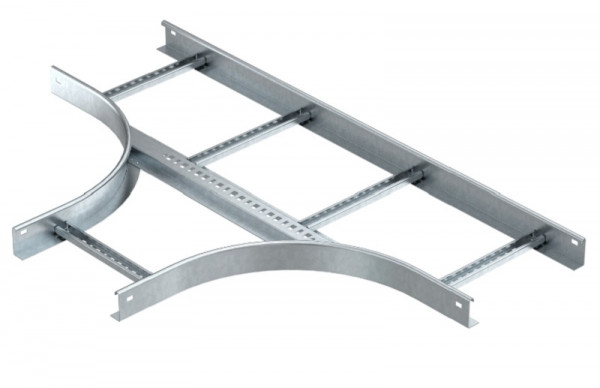 Ответвитель  BETTERMANN, Т-образн., плавн., 200х60х1050 (ШхВхД), с перфорацией, для лестничных лотков, толщина: 1,5 мм, сталь, покрытие: м. Сендзимира, Тип: LT 620 R3 FS