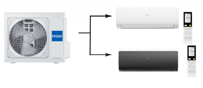 Мульти сплит система на 2 комнаты Haier 2U50S2SM1FA-3/AS35S2SF2FA-W/AS35S2SF2FA-B