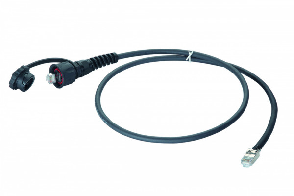 Шнур коммутационный Eurolan, кат. 6, экр., F/UTP, RJ45 7м, нг(А)-LS, чёрный, промышленный, (21R-F6-07BL)