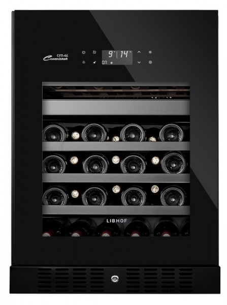 Встраиваемый винный шкаф 22-50 бутылок Libhof CFD-46 Black