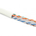 Кабель витая пара Hyperline, U/UTP, 4 пар., кат. 6, проводник Ø 0,57мм, AWG23, LSZH (нг(A)-HF), 250МГц, 1м (бухта 100м), тип прокладки: внутри зданий, цвет: белый