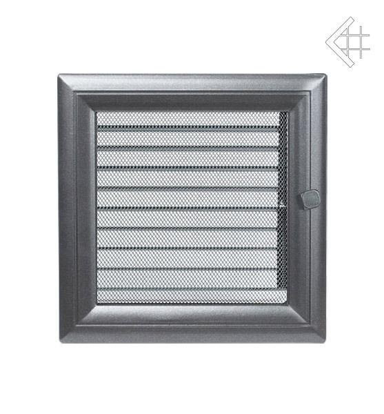 Вентиляционная решетка для камина Kratki 22х22 Оскар графитовая с жалюзи 22OGX