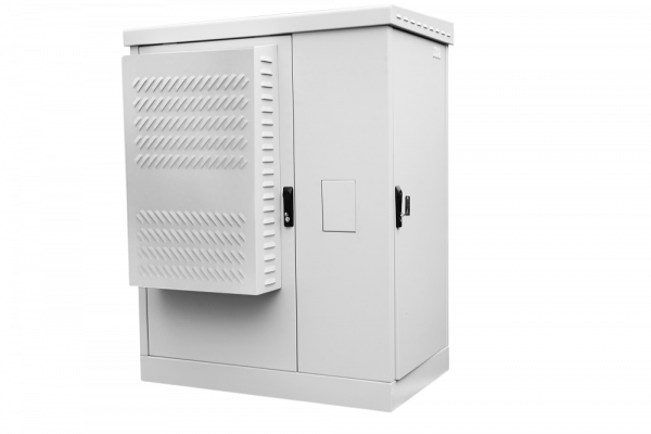 Шкаф уличный всепогодный укомплектованный напольный ЦМО ШТВ-2, IP55, 18U, 1040х1045х880 мм (ВхШхГ), дверь: металл, кол-во отсеков: 2, цвет: серый, с нагревом, с охлаждением, (ШТВ-2-18.10.6-К3А3-ТК)