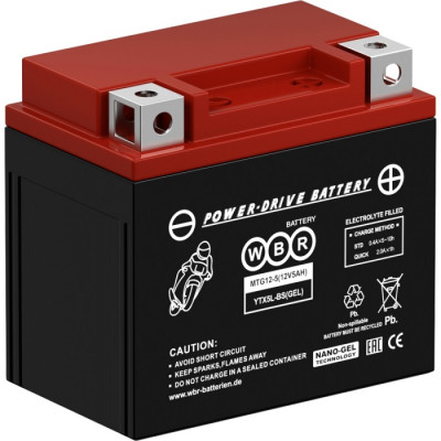 Аккумулятор для ИБП WBR MTG, 106х70х114 мм (ВхШхГ),  необслуживаемый свинцово-кислотный,  12V/5 Ач, (MTG 12-5)