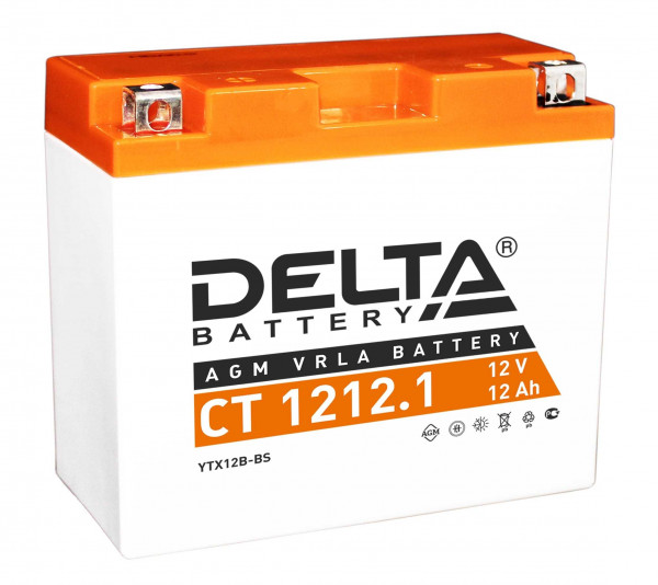 Аккумулятор для ИБП Delta Battery CT, 130х71х151 мм (ВхШхГ),  необслуживаемый свинцово-кислотный,  12V/12 Ач, (CT 1212.1)