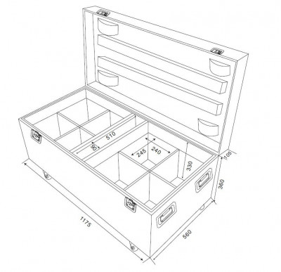 Туровый кейс Silver Star Flight case for SS342 8/1 P20112 w/o-hook