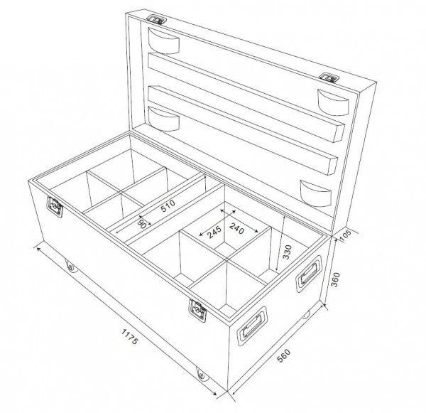 Туровый кейс Silver Star Flight case for SS342 8/1 P20112 w/o-hook