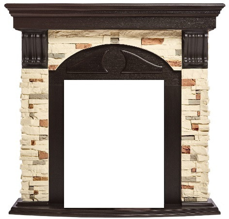 Классический портал для камина Firelight Torre Classic Сланец натуральный/Венге