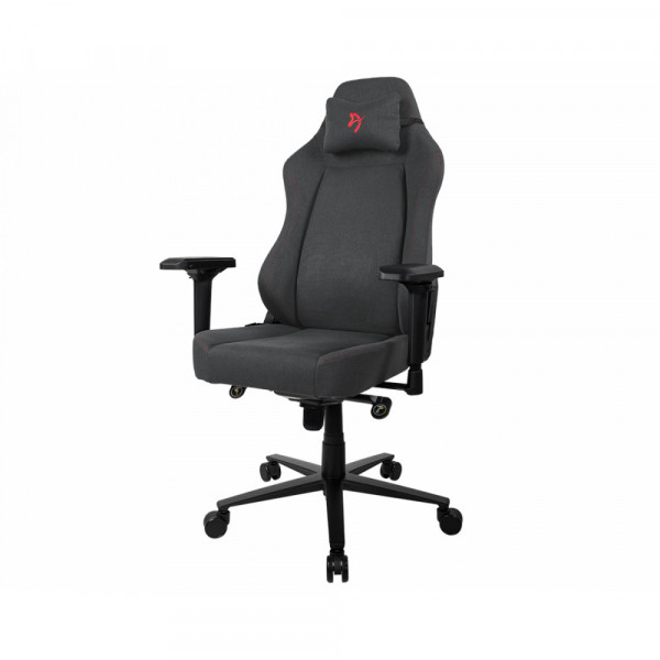 Кресло игровое Arozzi Primo Woven Fabric Black Red logo