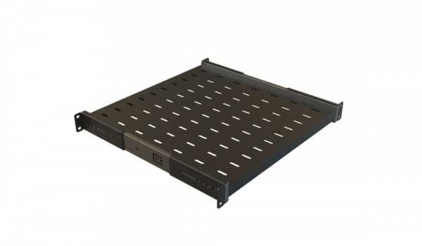 Полка Hyperline TSS3, перфорированная, выдвижная, 800 мм Г, нагрузка до 20 кг, для серии TTB, цвет: чёрный