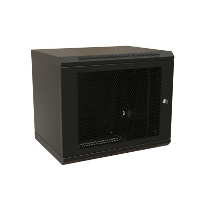 Шкаф телекоммуникационный настенный WRline TW, 19", 12U, 650х600х450 мм (ВхШхГ), дверь: перфорация, боковая панель: сплошная несъемная, разборный, цвет: чёрный