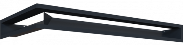 Вентиляционная решетка Kratki Люфт угловая правая графит LUFT/NP/9/8040/45S/G