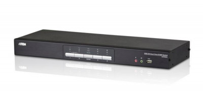 Переключатель KVM Aten, Altusen, портов: 4, 440х154,1х432,4 мм (ВхШхГ), USB, цвет: чёрный