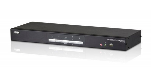 Переключатель KVM Aten, Altusen, портов: 4, 440х154,1х432,4 мм (ВхШхГ), USB, цвет: чёрный