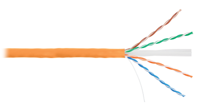 Кабель «витая пара» (LAN) для структурированных систем связи U/UTP 4pair, Cat6a, Solid, In, нг(А)-HF (NMC 4155C-OR)