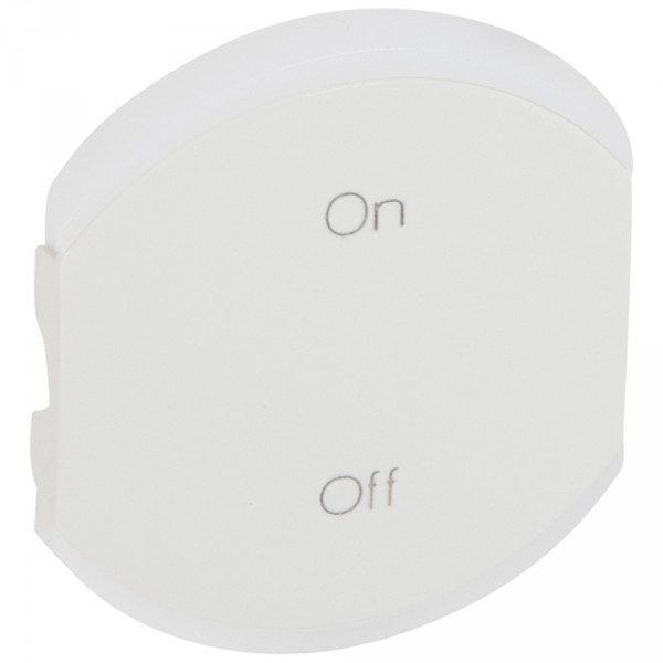 Лицевая панель для выключателя Legrand Celiane, 97х97 мм (ВхШ), символы "On/Off", цвет: белый, (LEG.068188)