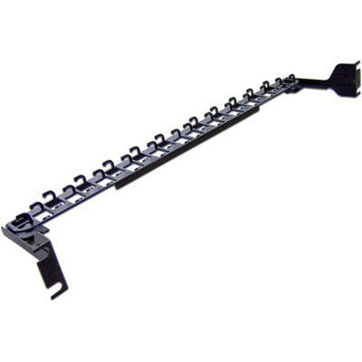Организатор коммутационных шнуров Lanmaster, 19", 1HU, 104 мм Г, горизонтальный, только с патч-панелями LANMASTER модели 2010 года, цвет: чёрный