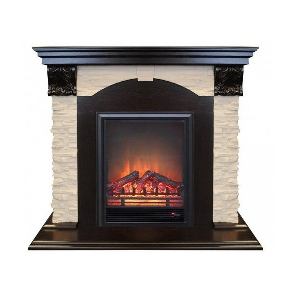 Электрокамин с классическим очагом 2D Real-Flame Dublin LUX STD/EUG/24 AO DN-856 с очагом Eugene