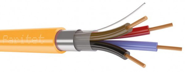 Кабель для систем ОПС и СОУЭ огнестойкий, с низким дымо и газовыделением КСРЭПнг(А)-FRHF 4х0,5 (0,2 кв мм)
