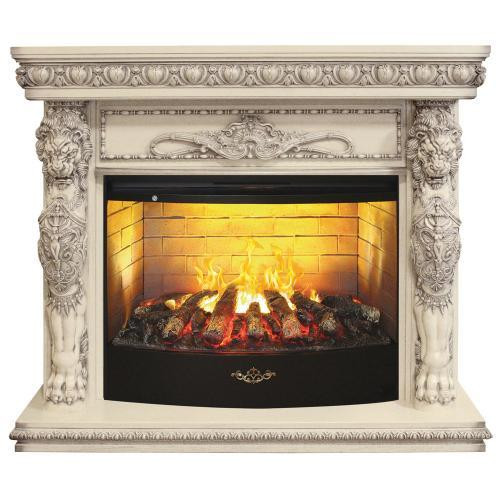 Электрокамин с широким очагом 3D Real-Flame Romano 33 WT с очагом 3D Firestar 33