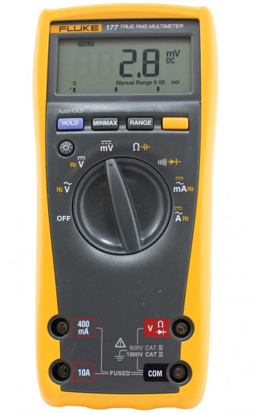 Мультиметр FLUKE 170, кабельный, с дисплеем, питание: батарейки, корпус: пластик, (1592874)