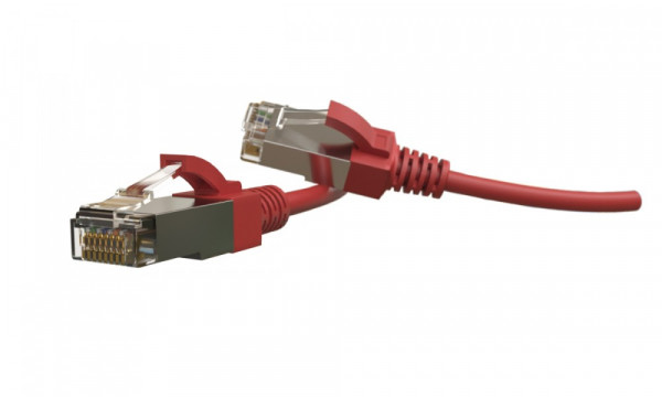 Шнур коммутационный Hyperline, кат. 6, экр., S/FTP, RJ45/RJ45, d 5,6 2м, LSZH, AWG28 красный, (PC-LPT-SFTP-RJ45-RJ45-C6-2M-LSZH-RD)