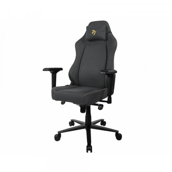 Кресло игровое Arozzi Primo Woven Fabric Black Gold logo