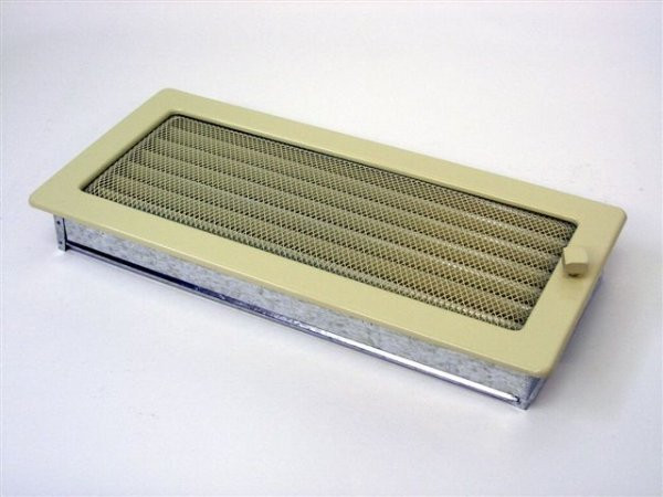 Вентиляционная решетка для камина Kratki 17х37 бежевая с жалюзи 37KX