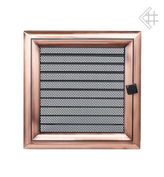 Вентиляционная решетка для камина Kratki 22х22 Оскар медь с жалюзи 22OMX