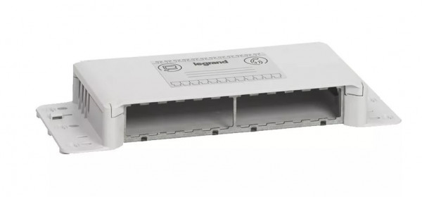 Коробка открытого монтажа Legrand LCS2, вводов: 12, RJ45, 46х352х49,8 мм (ВхШхГ), неукомплектованная, цвет: серый