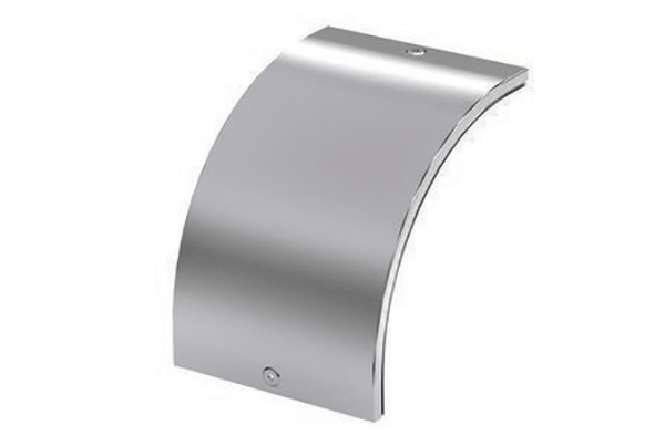 Крышка DKC S5 Combitech, 90 град., 150х230х230 (ШхВхД), для металлических лотков, толщина: 0,8 мм, сталь, цинк-ламель, цвет: серый, внешняя